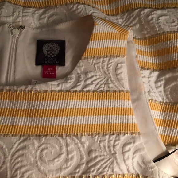 Beautiful Vince Camuto Dress 12P Petite Brocade - Picture 6 of 14